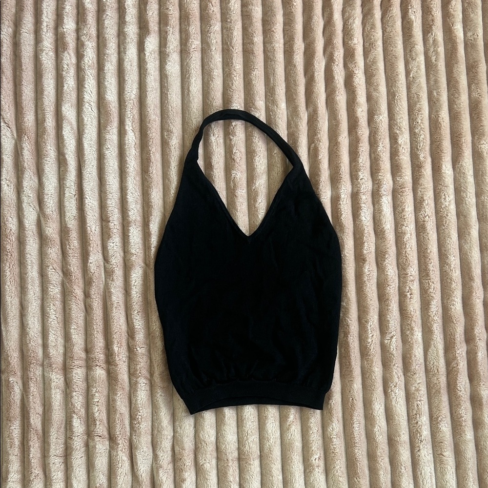 Black Halter Top